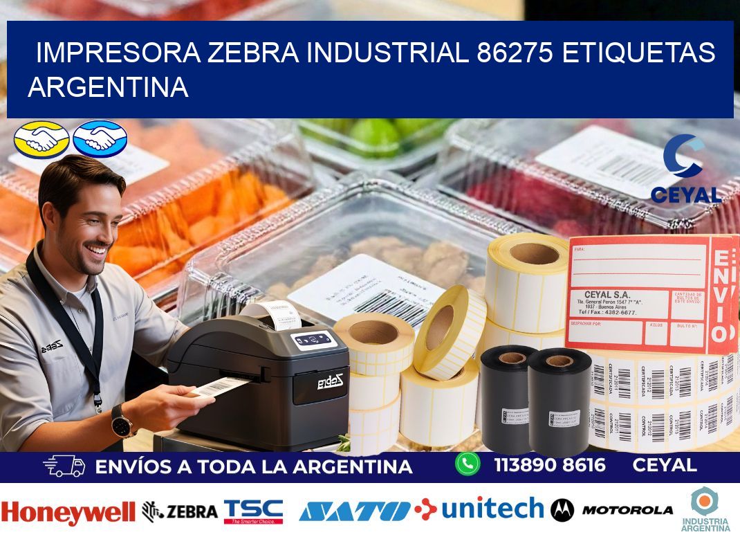 Impresora zebra industrial 86275 etiquetas argentina