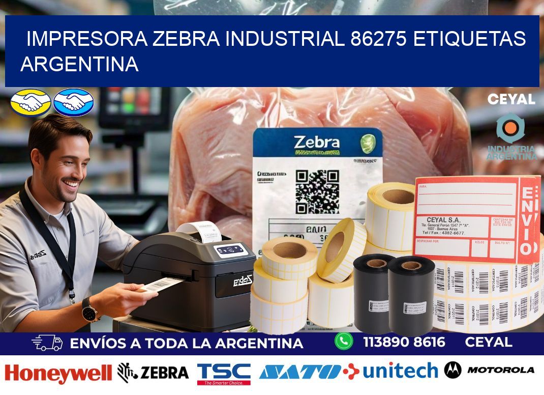 Impresora zebra industrial 86275 etiquetas argentina