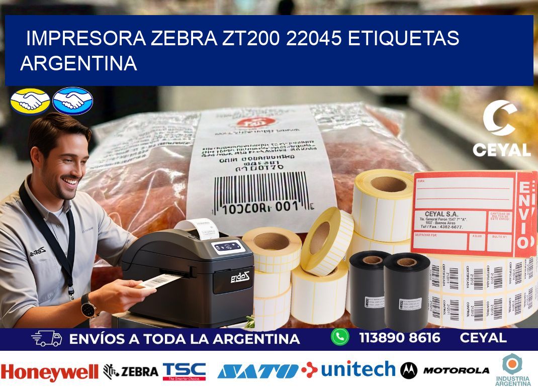 Impresora zebra zt200 22045 etiquetas argentina
