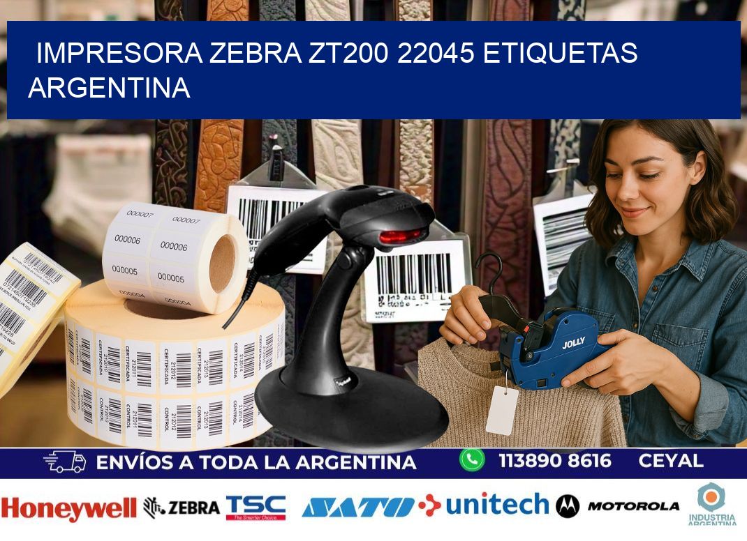 Impresora zebra zt200 22045 etiquetas argentina