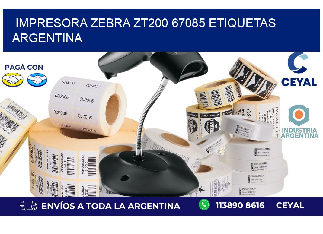Impresora zebra zt200 67085 etiquetas argentina