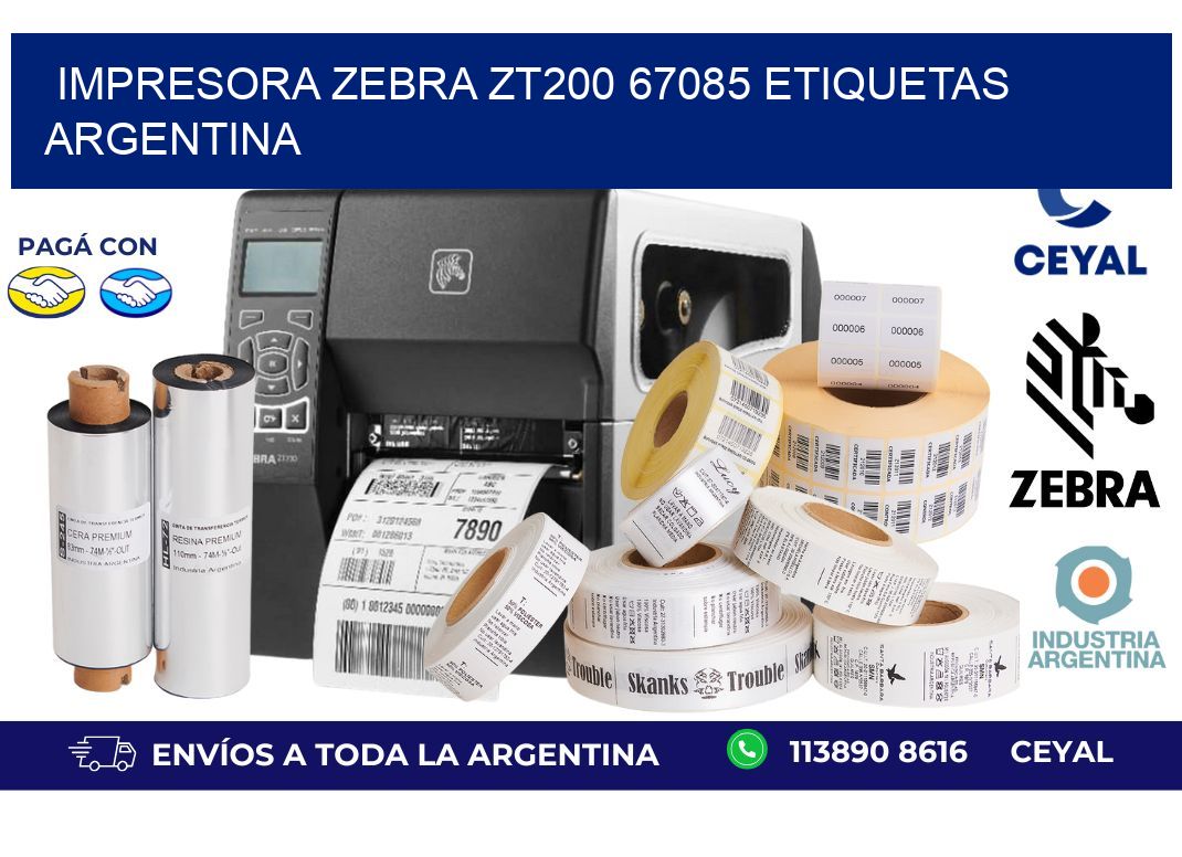 Impresora zebra zt200 67085 etiquetas argentina