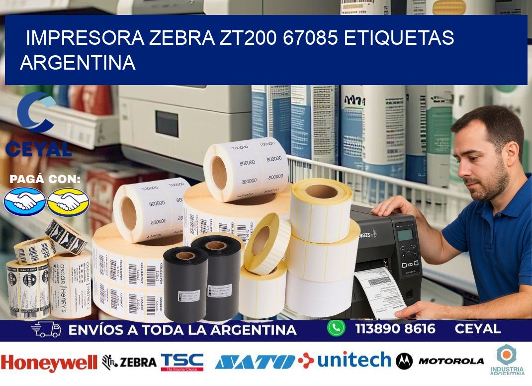 Impresora zebra zt200 67085 etiquetas argentina