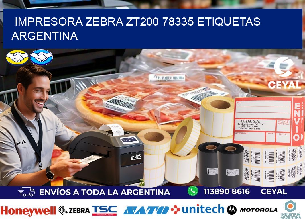 Impresora zebra zt200 78335 etiquetas argentina