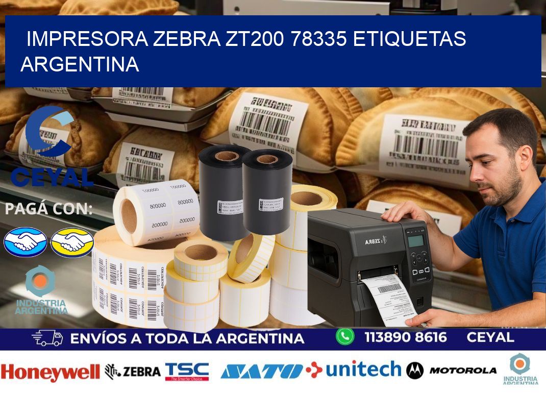 Impresora zebra zt200 78335 etiquetas argentina