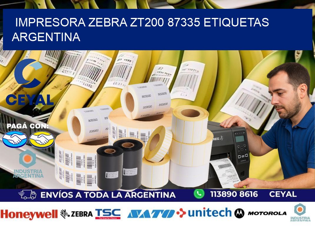 Impresora zebra zt200 87335 etiquetas argentina