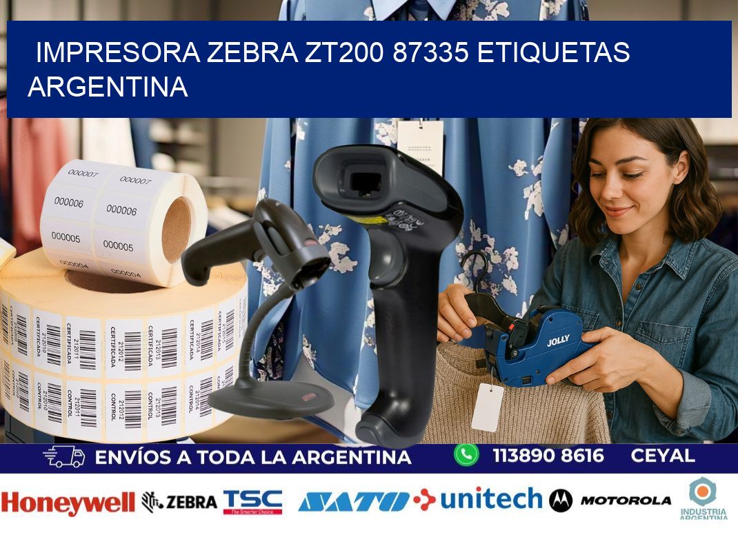 Impresora zebra zt200 87335 etiquetas argentina