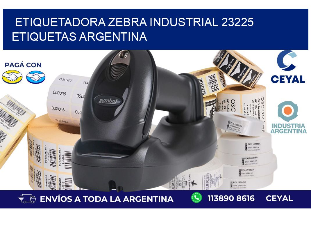 etiquetadora zebra industrial 23225 etiquetas argentina