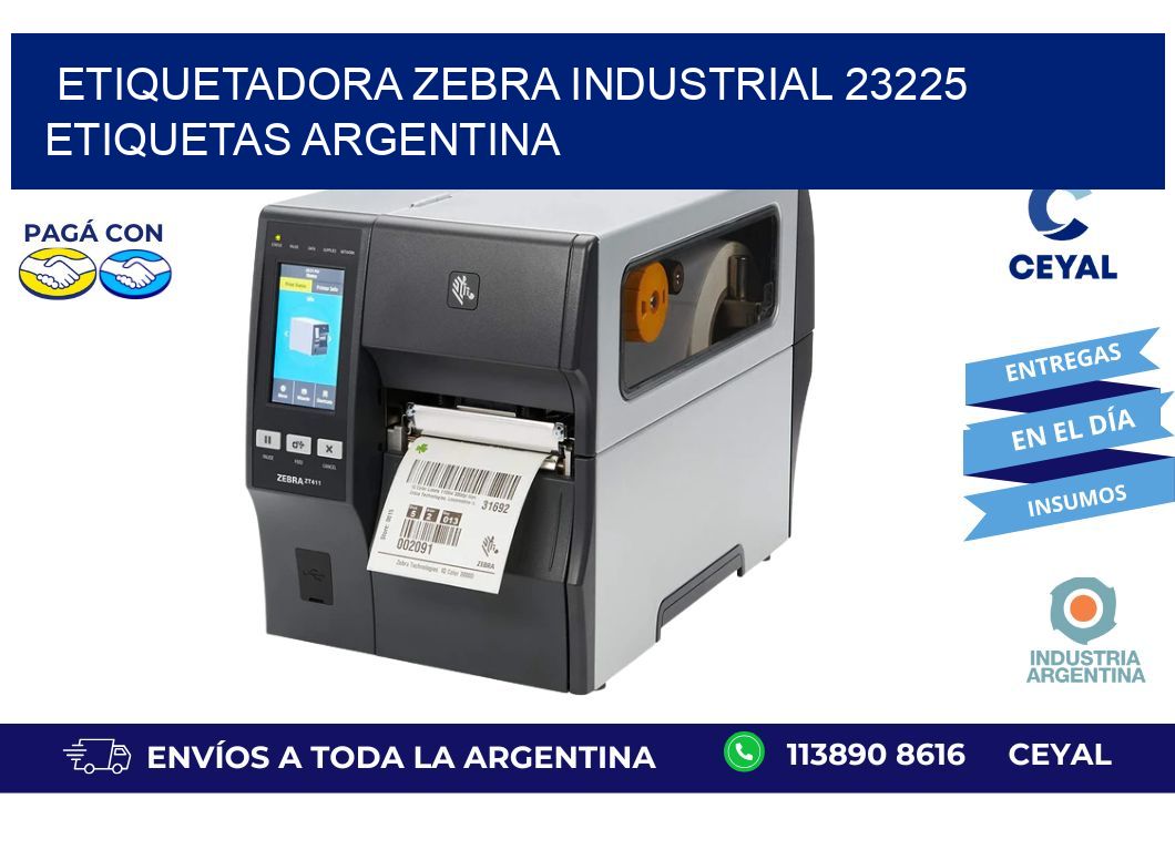 etiquetadora zebra industrial 23225 etiquetas argentina
