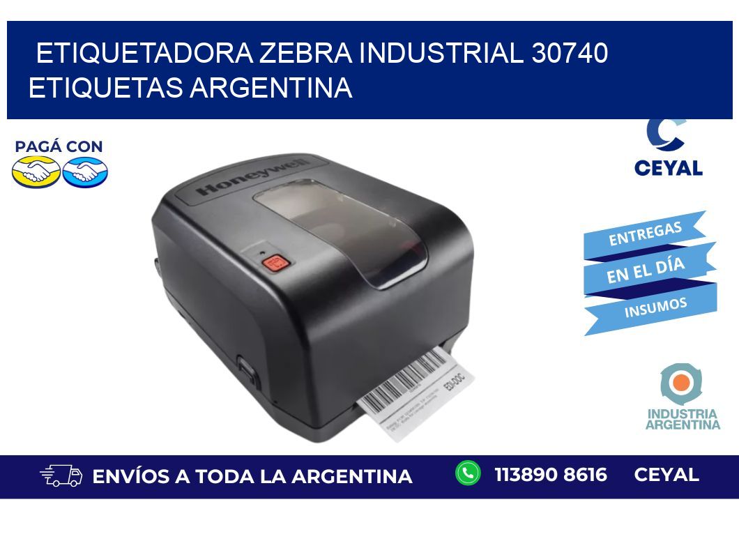 etiquetadora zebra industrial 30740 etiquetas argentina