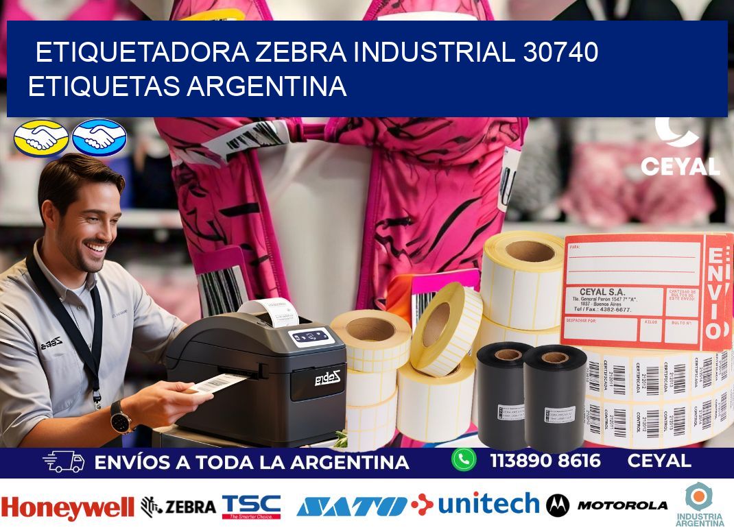 etiquetadora zebra industrial 30740 etiquetas argentina