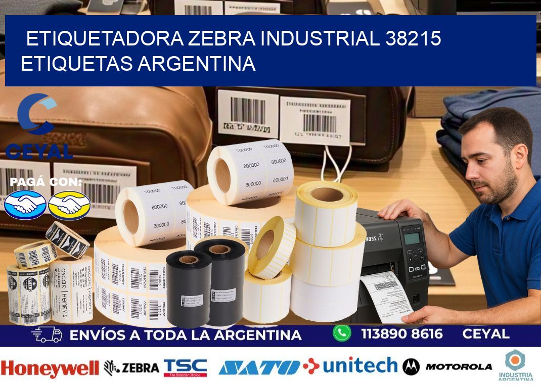 etiquetadora zebra industrial 38215 etiquetas argentina
