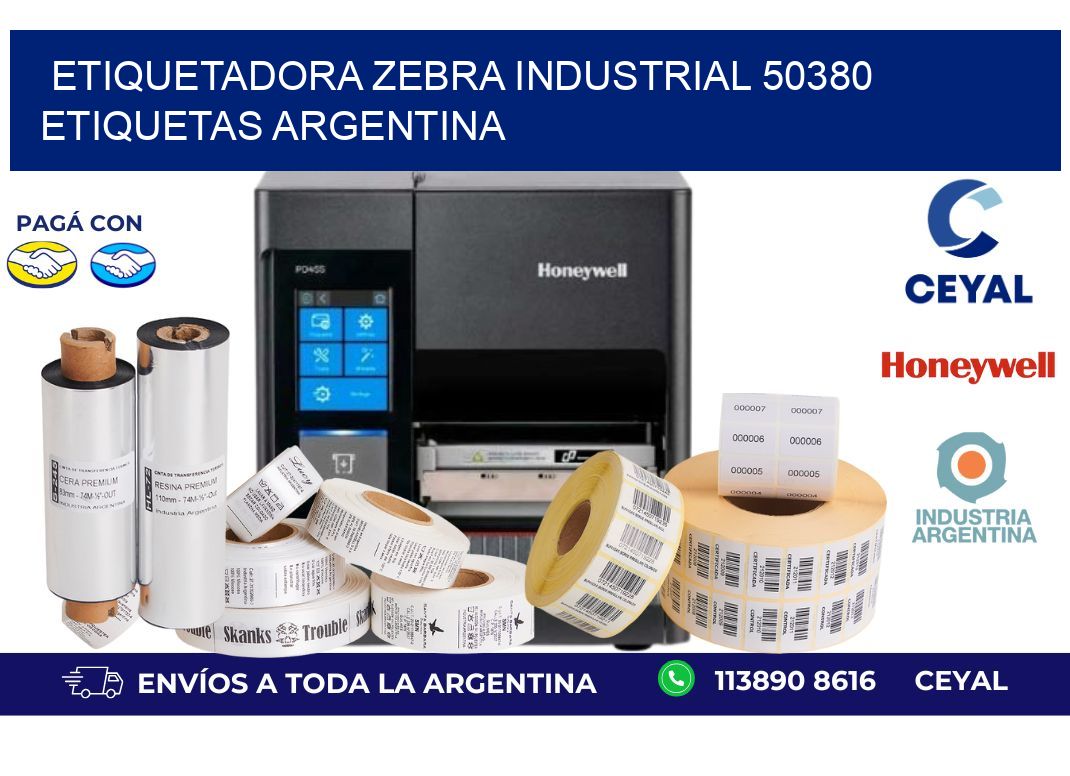etiquetadora zebra industrial 50380 etiquetas argentina