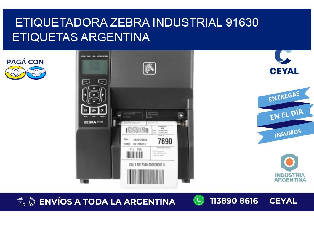 etiquetadora zebra industrial 91630 etiquetas argentina