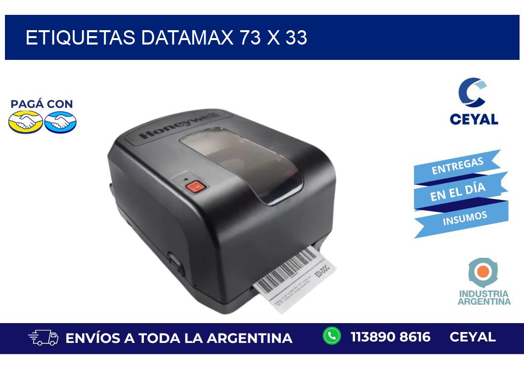 etiquetas datamax 73 x 33