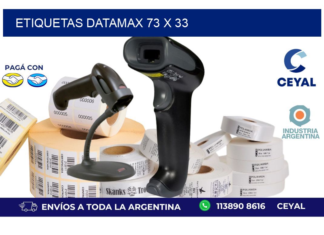 etiquetas datamax 73 x 33