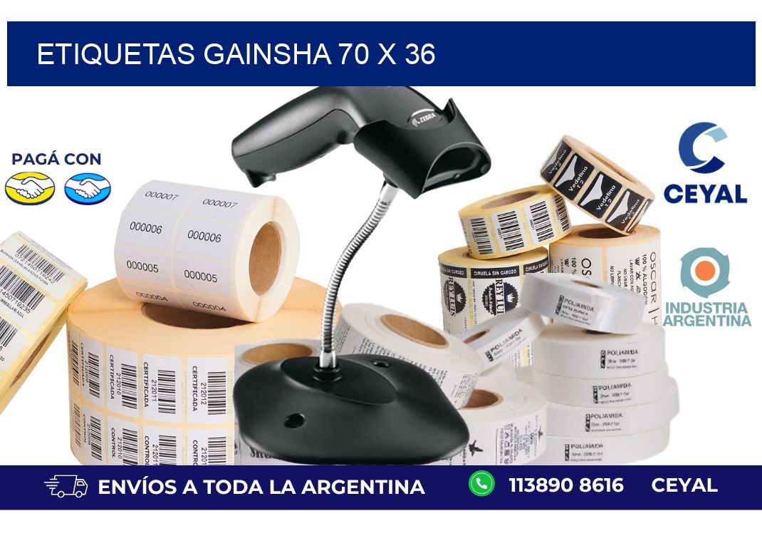 etiquetas gainsha 70 x 36