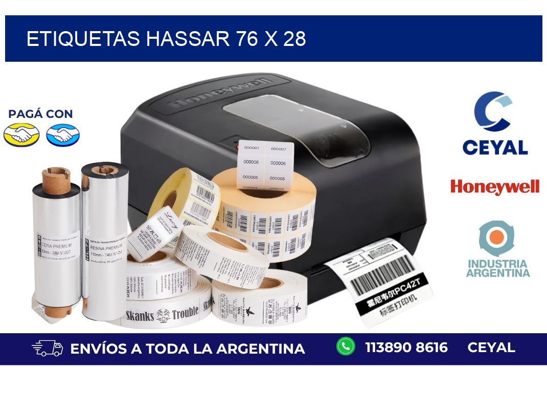 etiquetas hassar 76 x 28