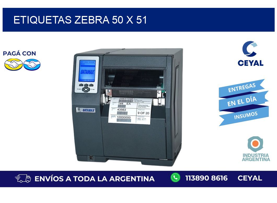 etiquetas zebra 50 x 51