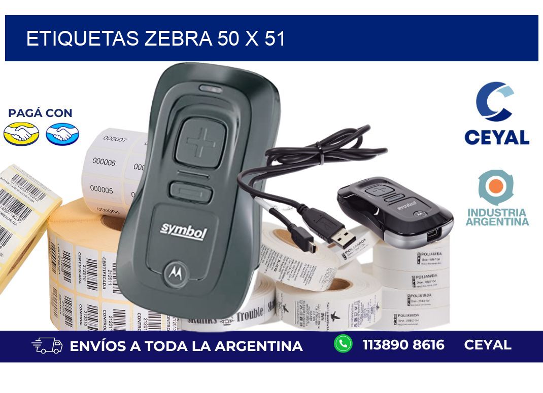 etiquetas zebra 50 x 51