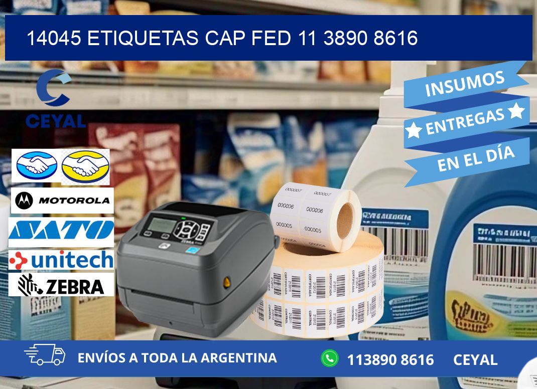 14045 ETIQUETAS CAP FED 11 3890 8616