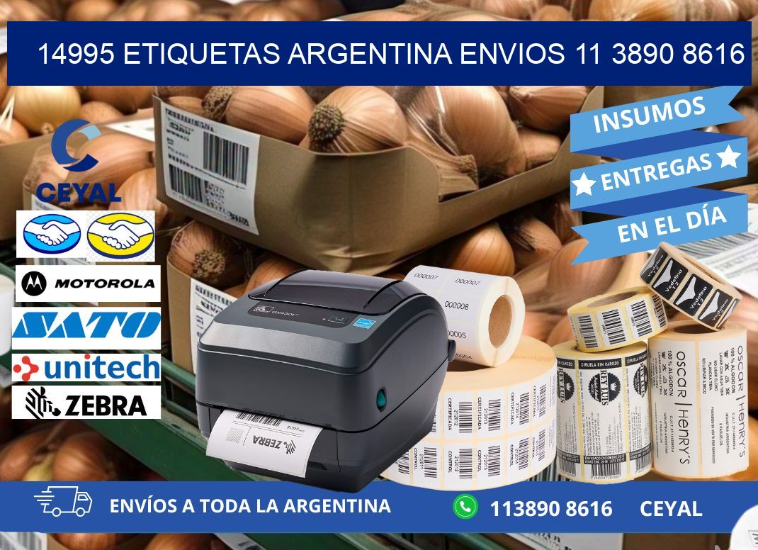 14995 ETIQUETAS ARGENTINA ENVIOS 11 3890 8616