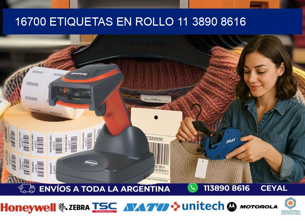 16700 ETIQUETAS EN ROLLO 11 3890 8616