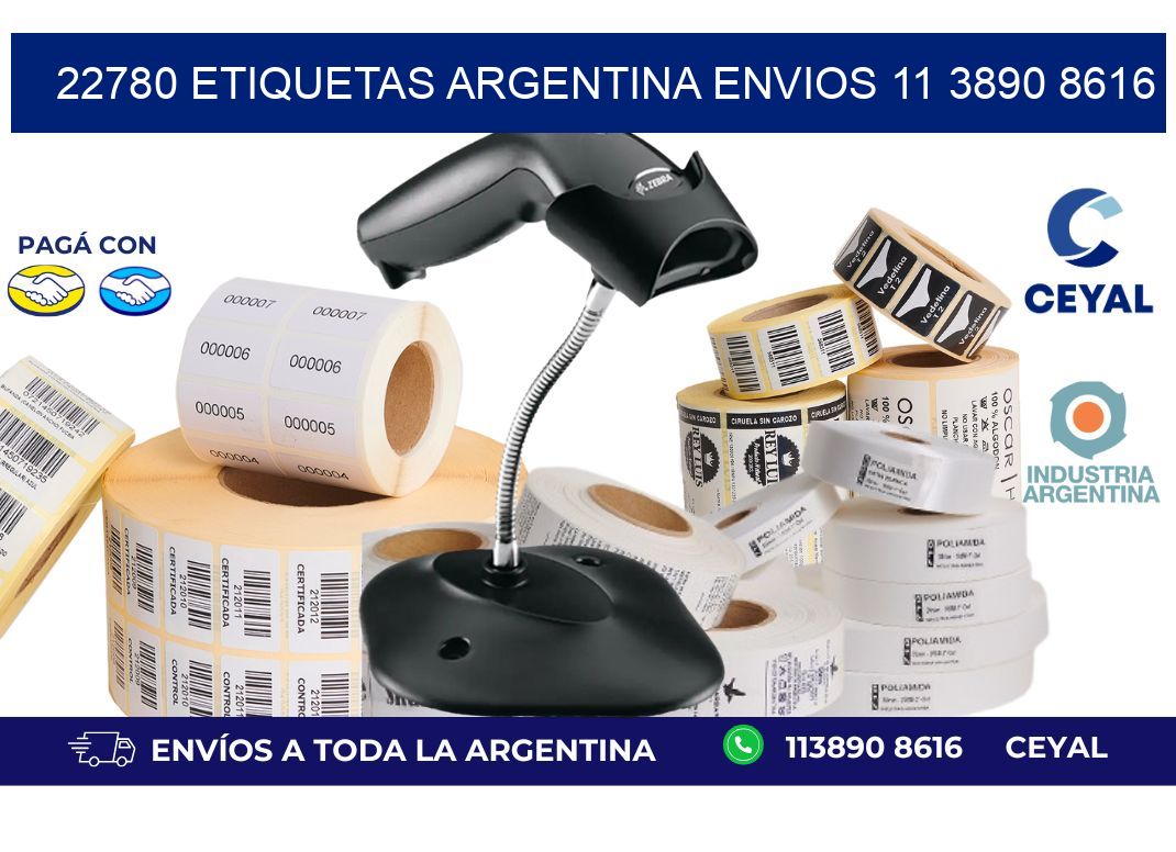 22780 ETIQUETAS ARGENTINA ENVIOS 11 3890 8616