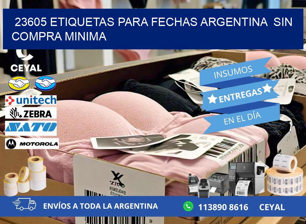 23605 ETIQUETAS PARA FECHAS ARGENTINA  SIN COMPRA MINIMA