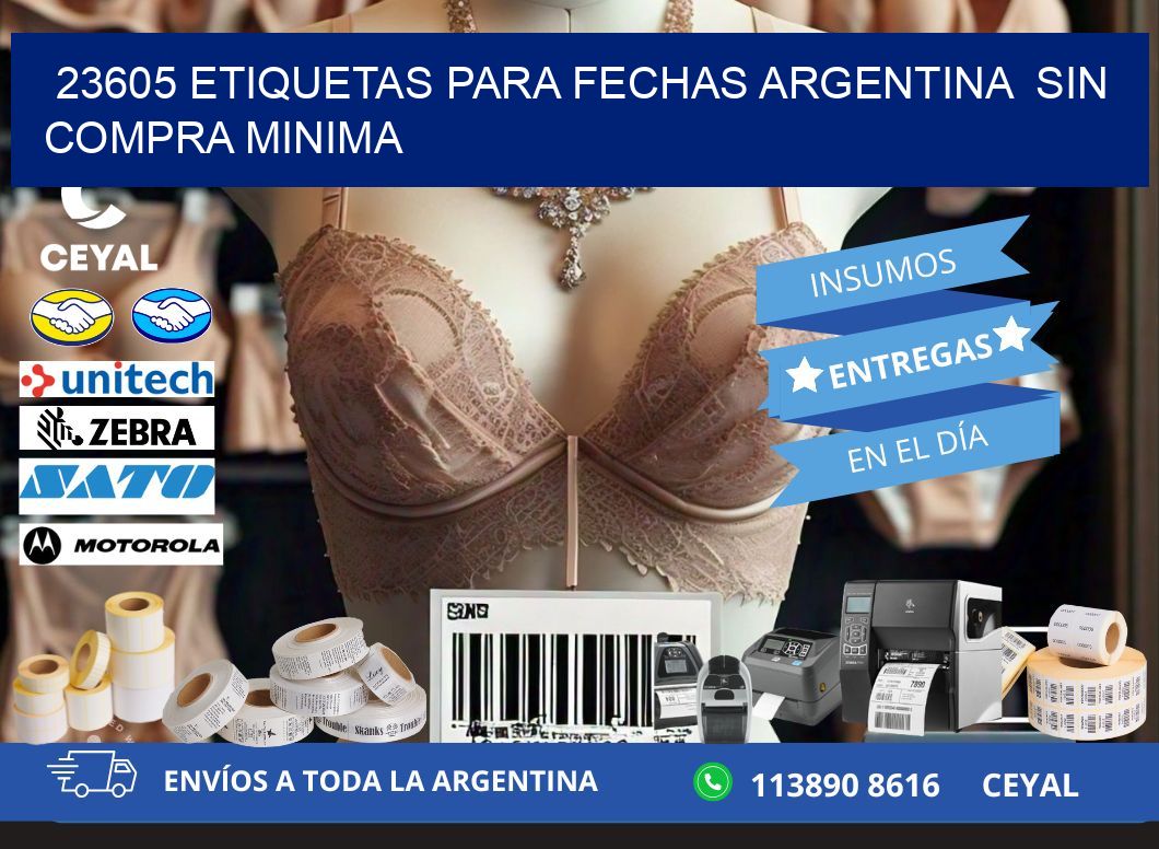 23605 ETIQUETAS PARA FECHAS ARGENTINA  SIN COMPRA MINIMA