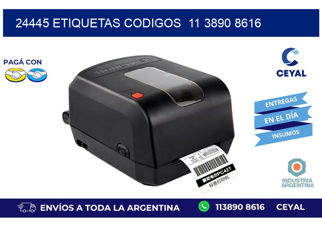 24445 ETIQUETAS CODIGOS  11 3890 8616