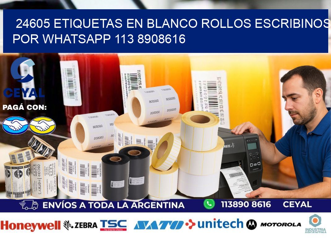 24605 ETIQUETAS EN BLANCO ROLLOS ESCRIBINOS POR WHATSAPP 113 8908616