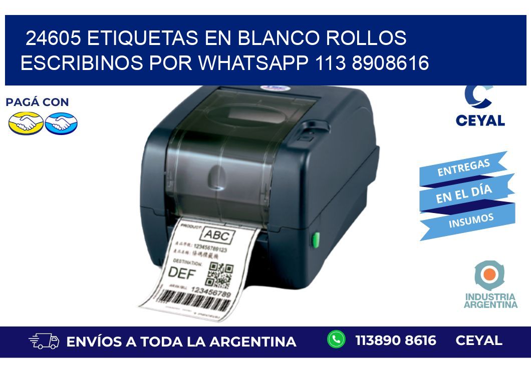 24605 ETIQUETAS EN BLANCO ROLLOS ESCRIBINOS POR WHATSAPP 113 8908616