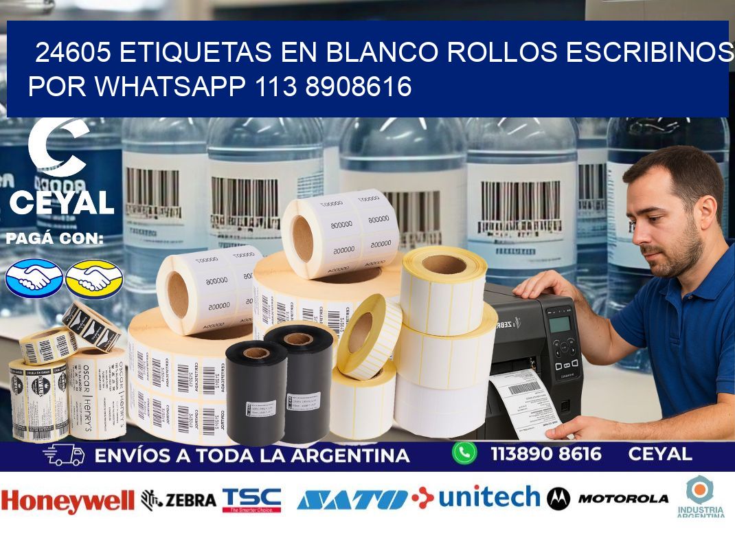 24605 ETIQUETAS EN BLANCO ROLLOS ESCRIBINOS POR WHATSAPP 113 8908616