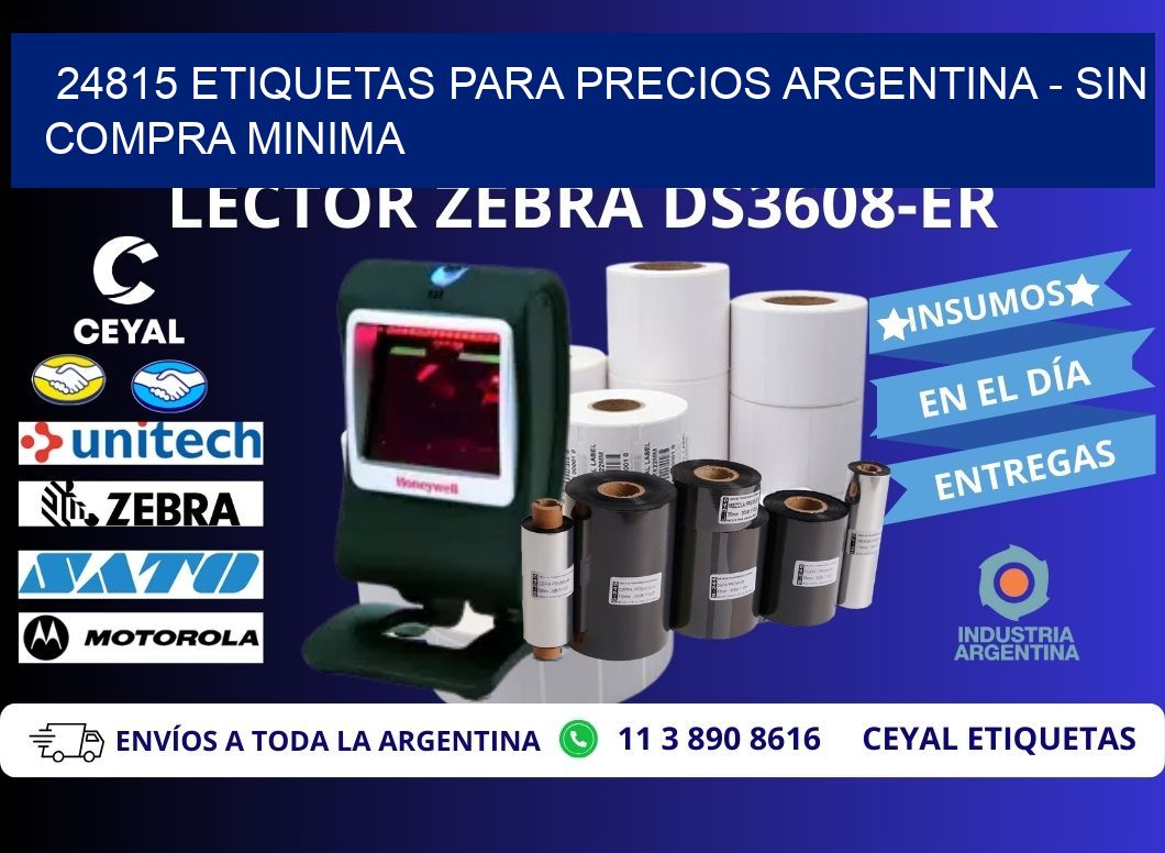 24815 ETIQUETAS PARA PRECIOS ARGENTINA – SIN COMPRA MINIMA