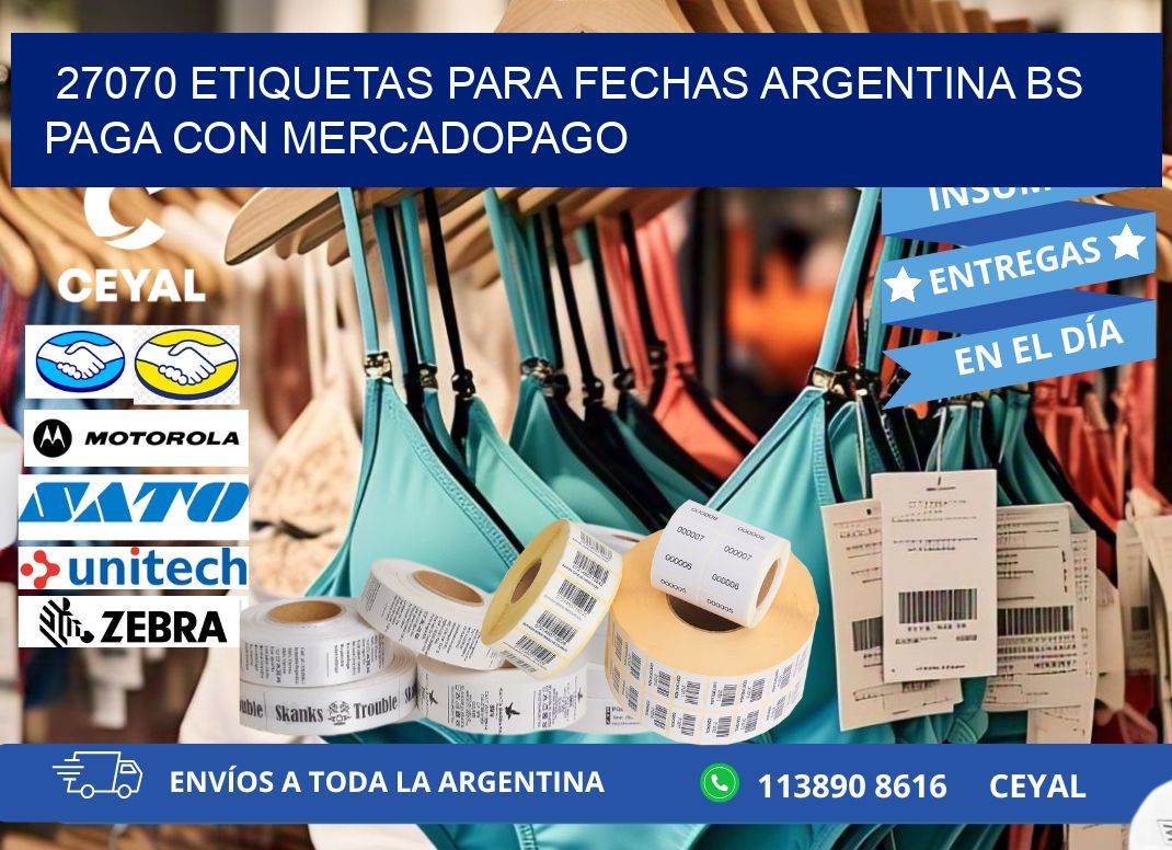 27070 ETIQUETAS PARA FECHAS ARGENTINA BS PAGA CON MERCADOPAGO