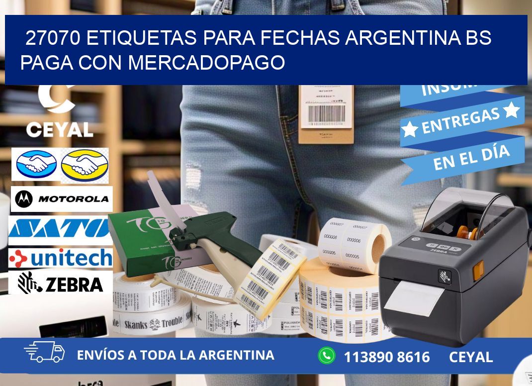 27070 ETIQUETAS PARA FECHAS ARGENTINA BS PAGA CON MERCADOPAGO