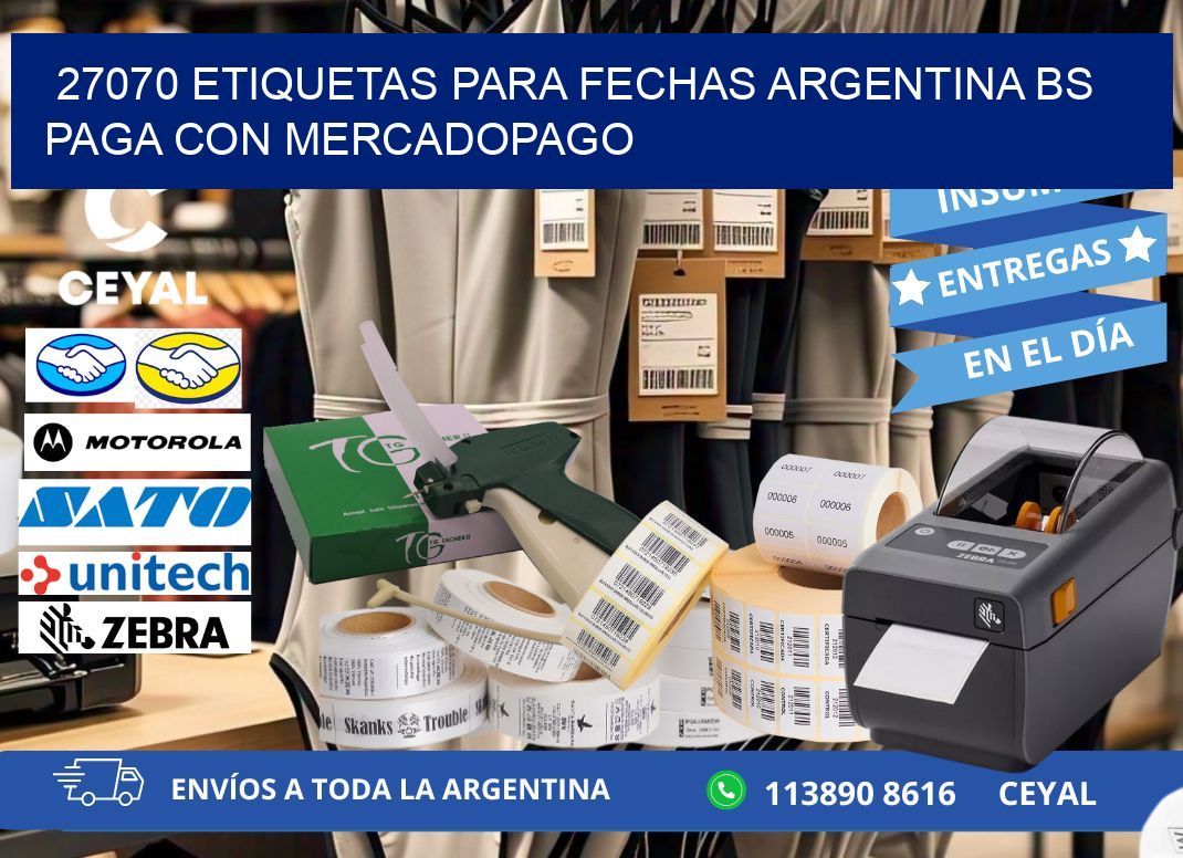 27070 ETIQUETAS PARA FECHAS ARGENTINA BS PAGA CON MERCADOPAGO