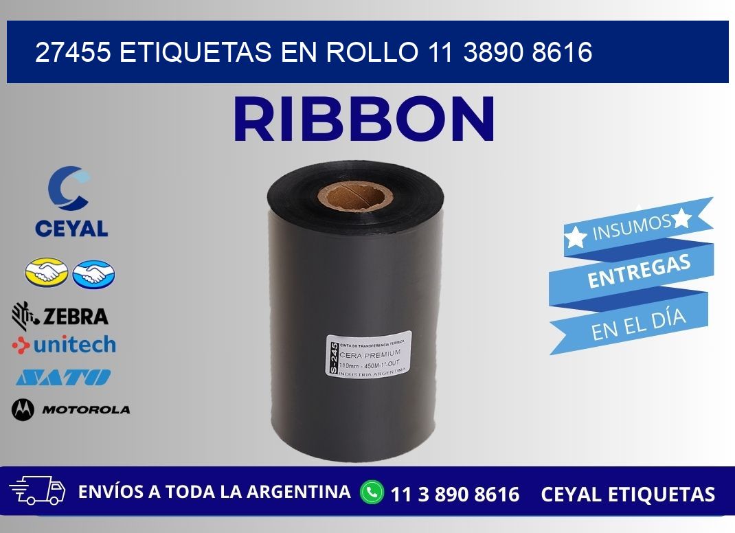 27455 ETIQUETAS EN ROLLO 11 3890 8616