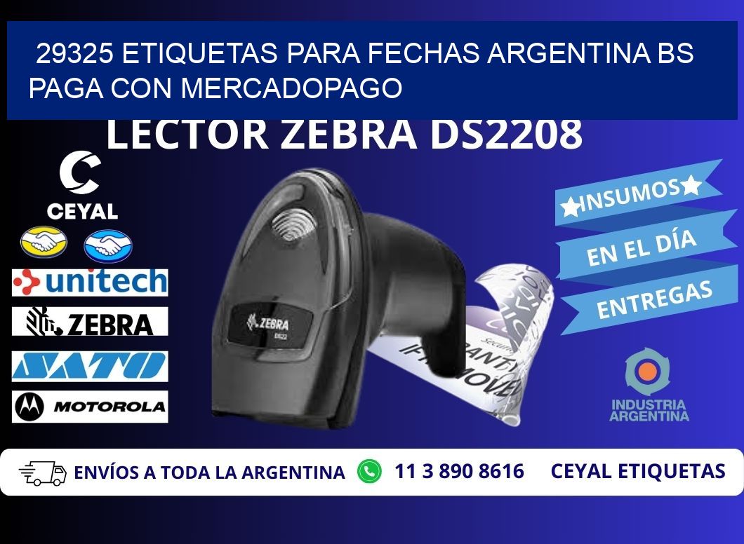 29325 ETIQUETAS PARA FECHAS ARGENTINA BS PAGA CON MERCADOPAGO