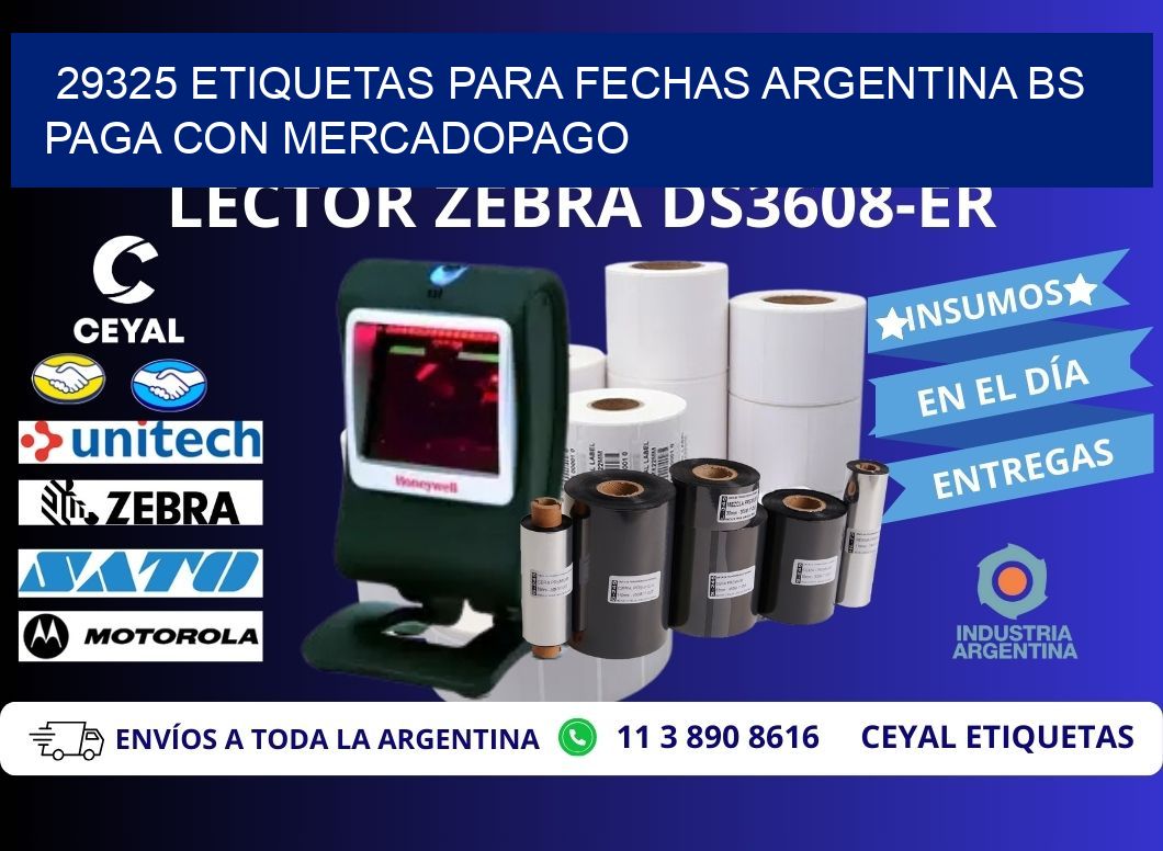 29325 ETIQUETAS PARA FECHAS ARGENTINA BS PAGA CON MERCADOPAGO