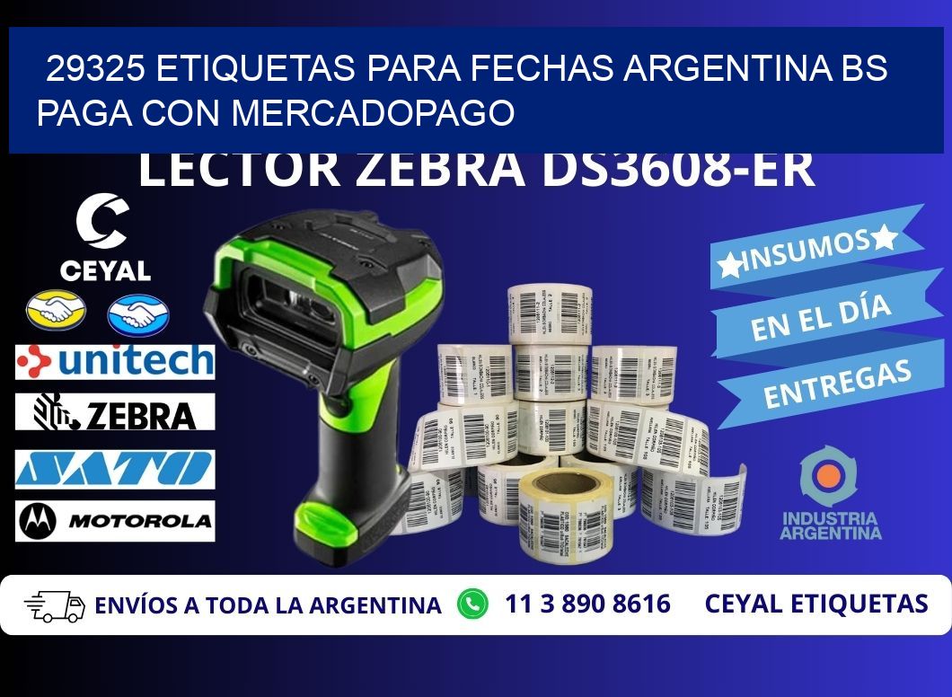29325 ETIQUETAS PARA FECHAS ARGENTINA BS PAGA CON MERCADOPAGO