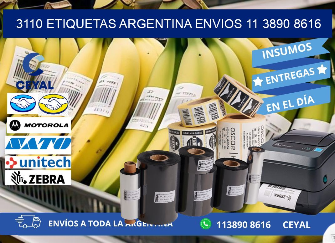 3110 ETIQUETAS ARGENTINA ENVIOS 11 3890 8616