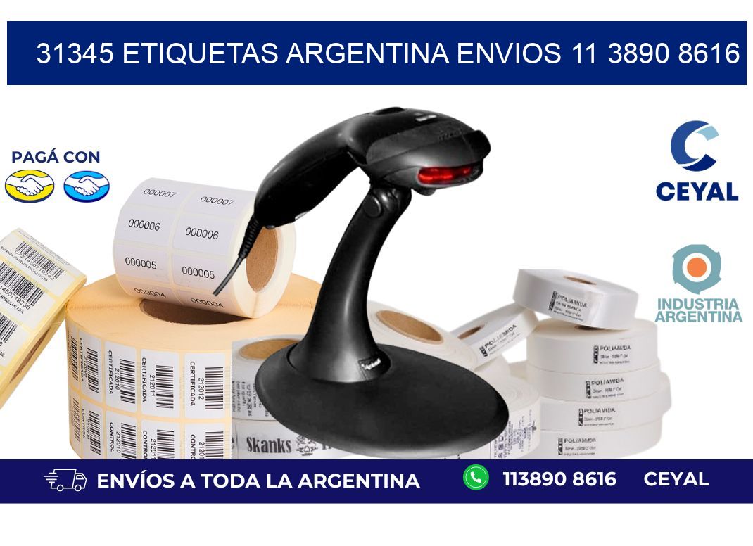 31345 ETIQUETAS ARGENTINA ENVIOS 11 3890 8616