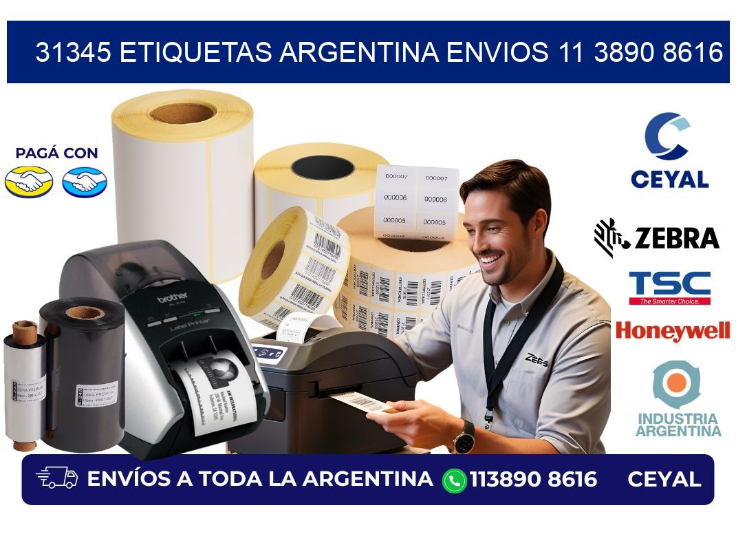 31345 ETIQUETAS ARGENTINA ENVIOS 11 3890 8616