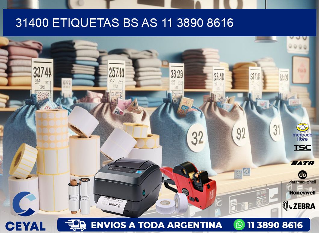 31400 ETIQUETAS BS AS 11 3890 8616