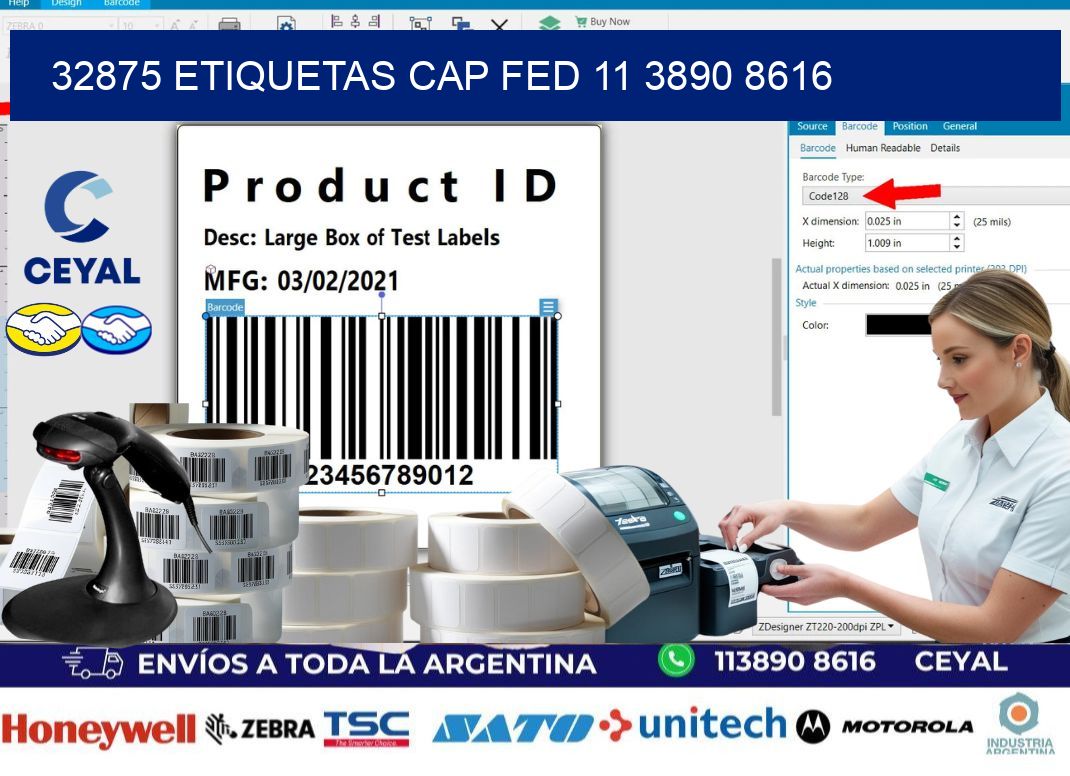 32875 ETIQUETAS CAP FED 11 3890 8616