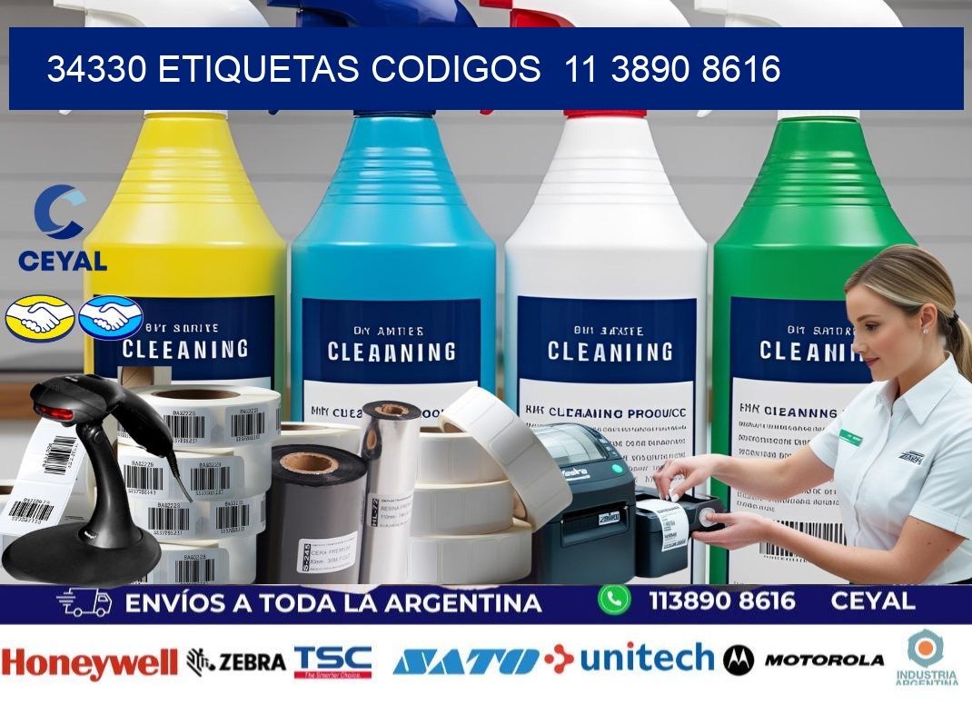 34330 ETIQUETAS CODIGOS  11 3890 8616