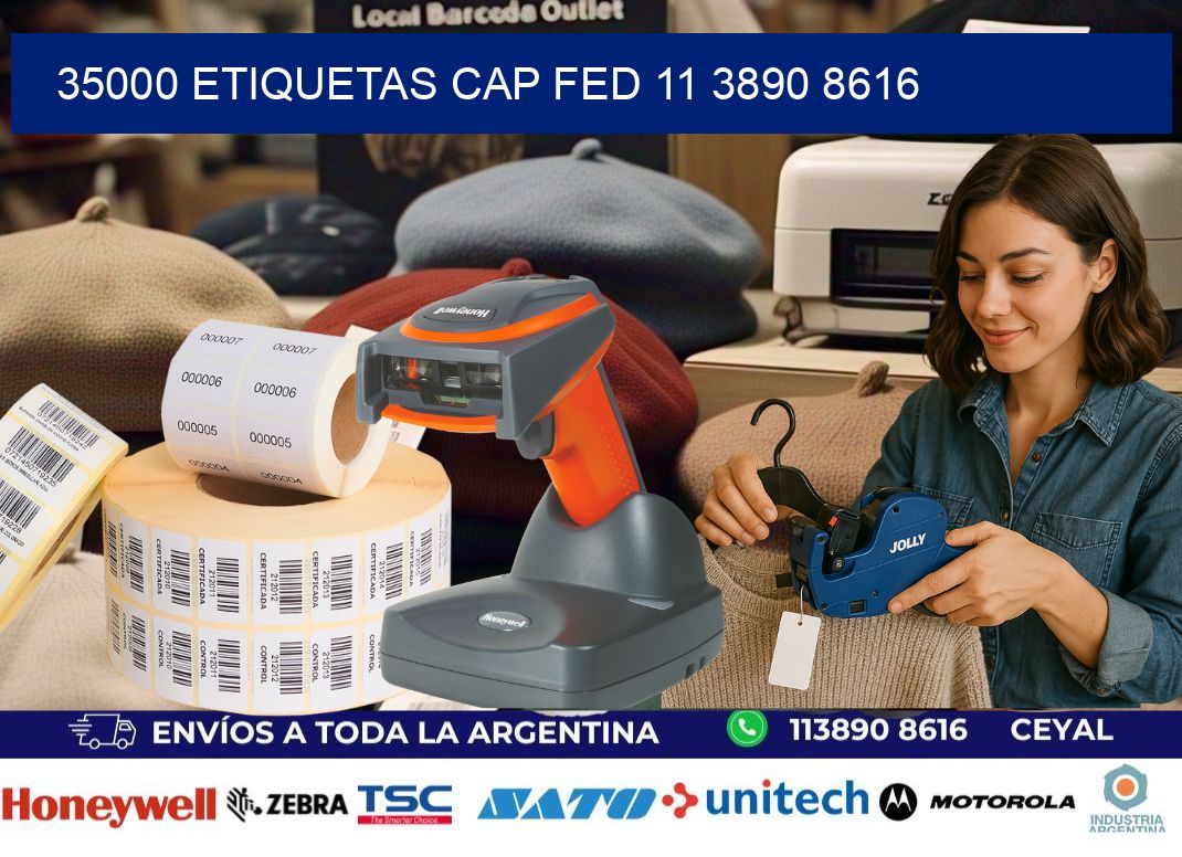 35000 ETIQUETAS CAP FED 11 3890 8616