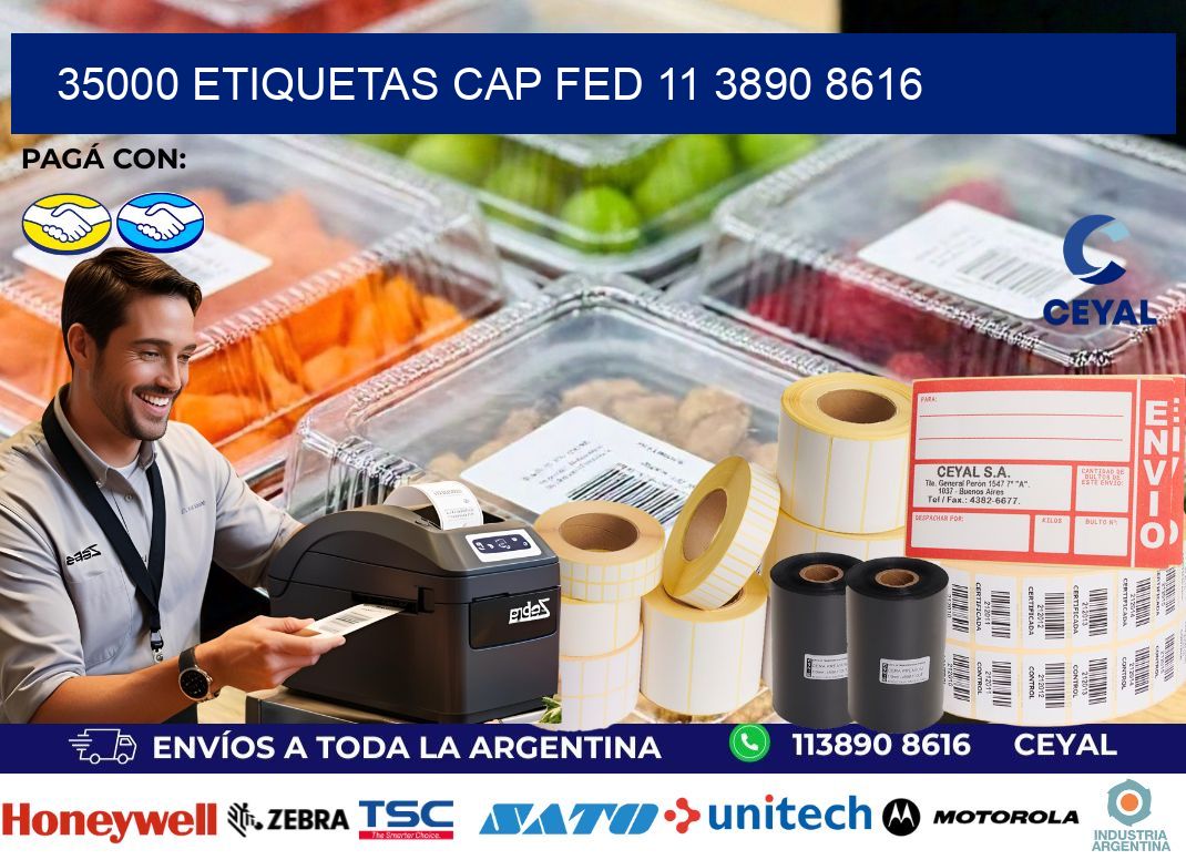 35000 ETIQUETAS CAP FED 11 3890 8616